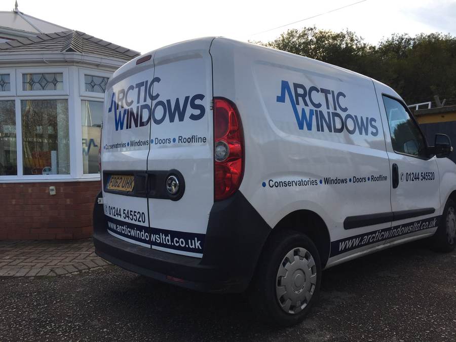 Window installer van graphics