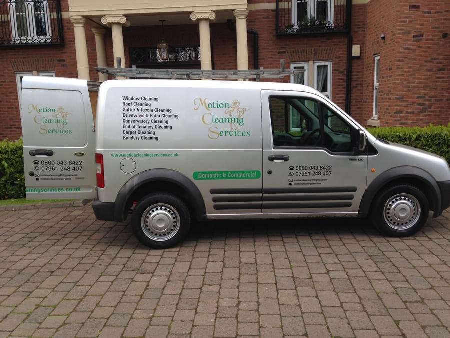 Cleaning services van graphics example